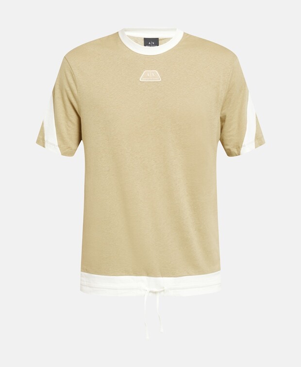 

Льняной пуловер Armani Exchange, зеленый