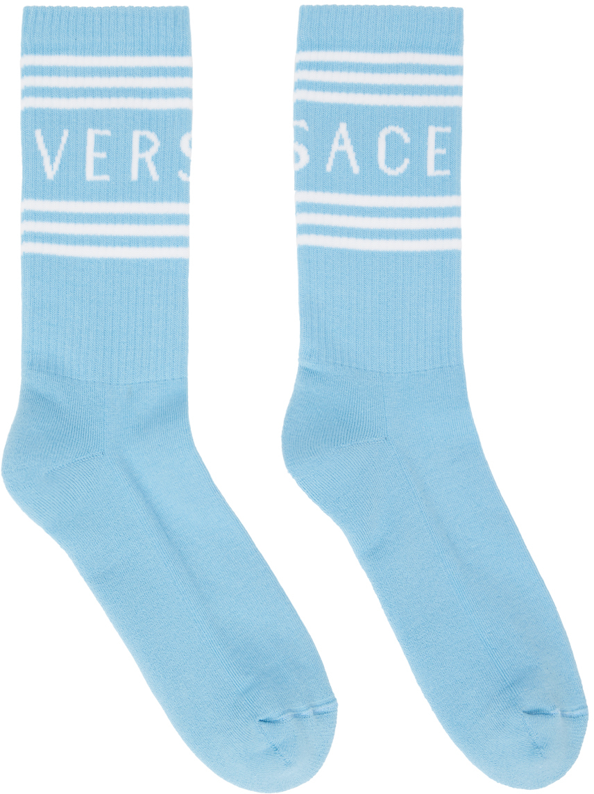 Синие спортивные носки Versace