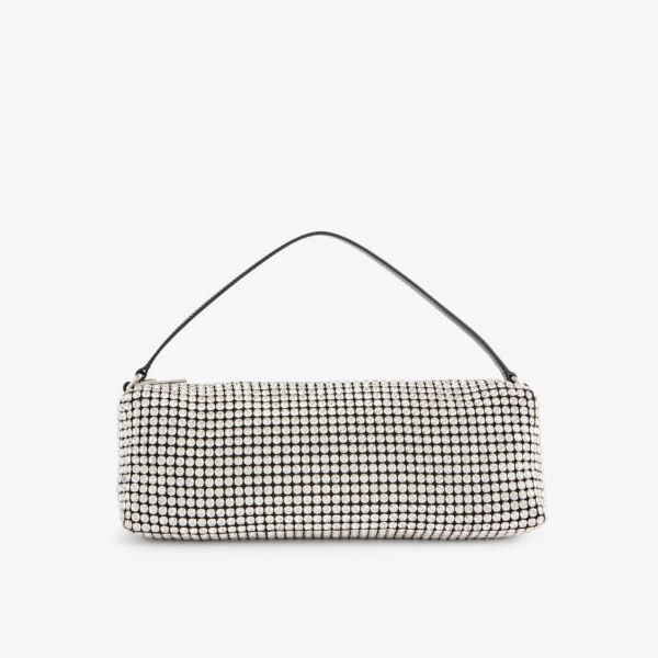 

Плетеная сумка на плечо heiress, украшенная кристаллами Alexander Wang, белый