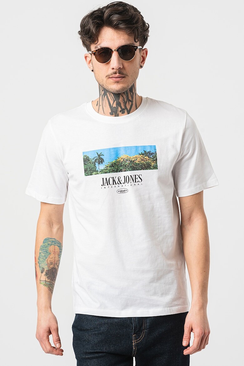 

Футболка Lucca с логотипом и фотопринтом Jack & Jones, белый