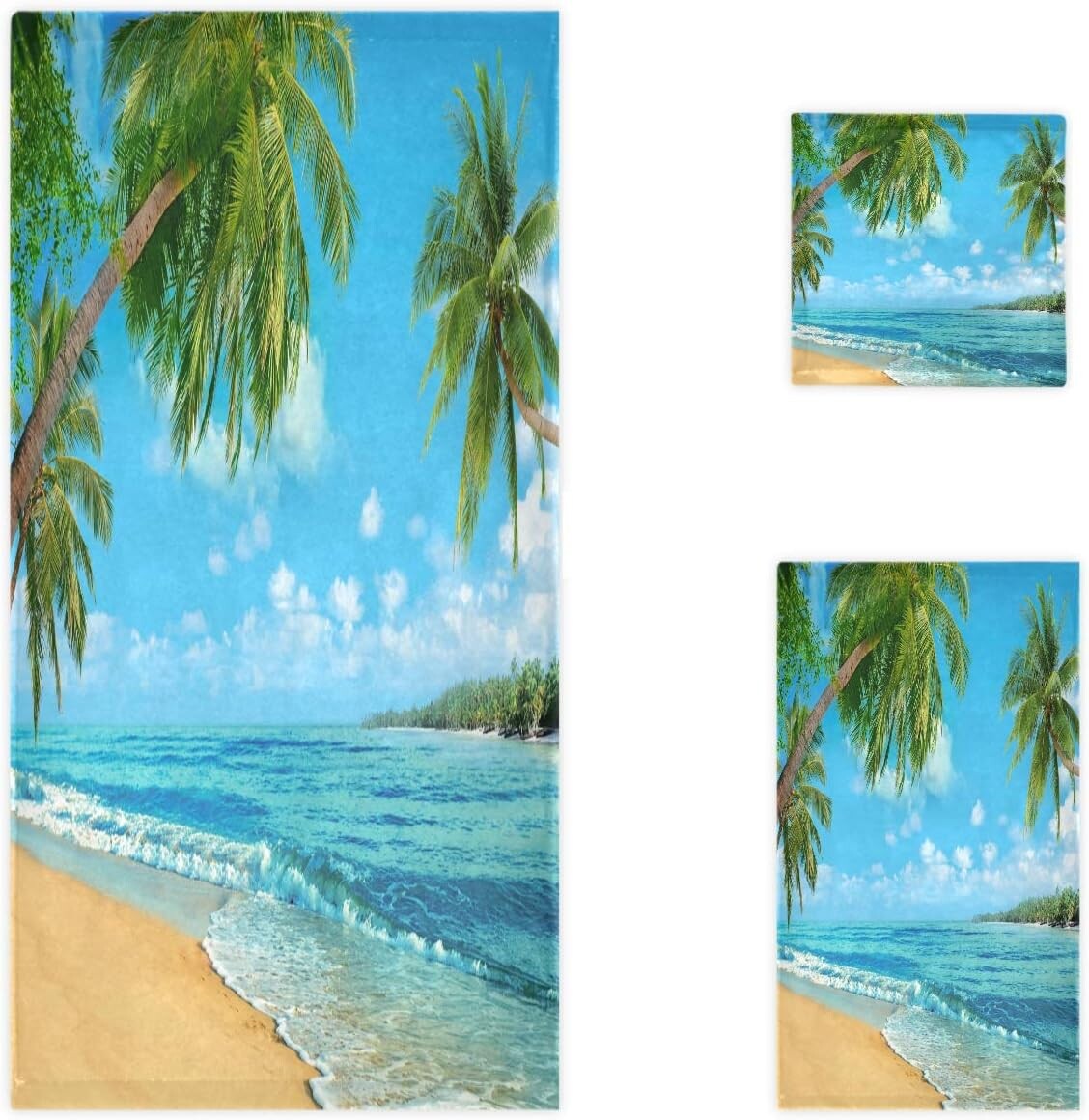 

Набор полотенец GZHJMY 3D Beach Ocean Palm Trees