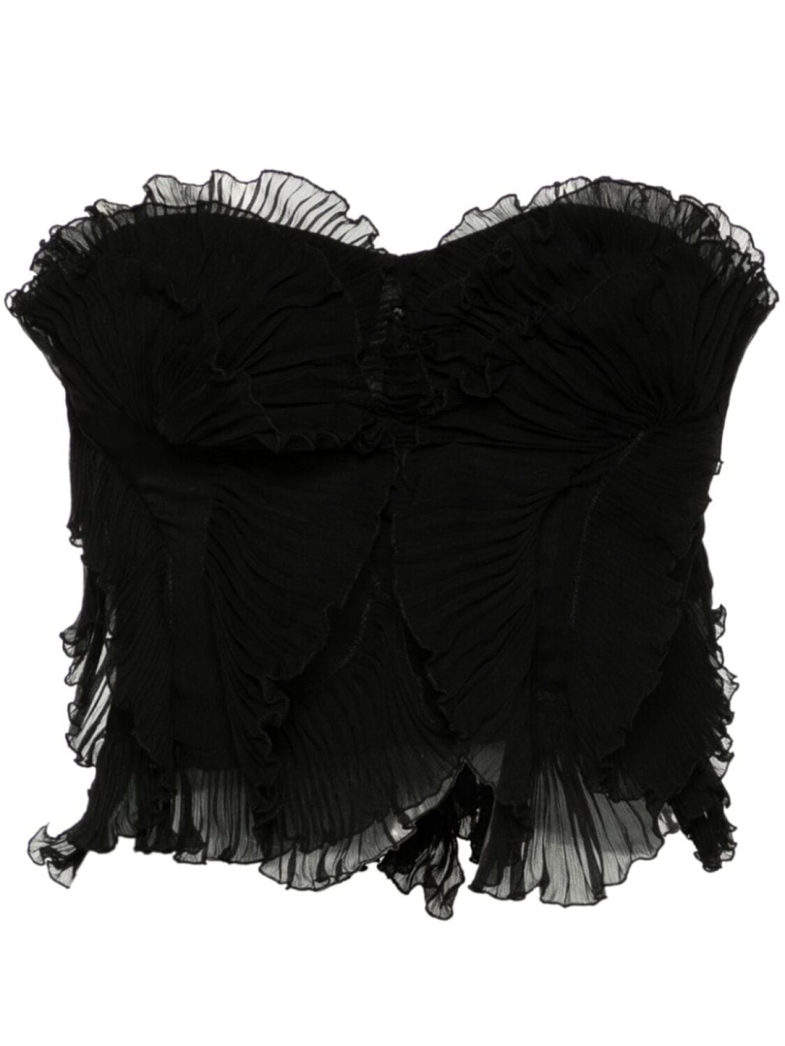 

Ermanno Scervino топ с оборками, черный