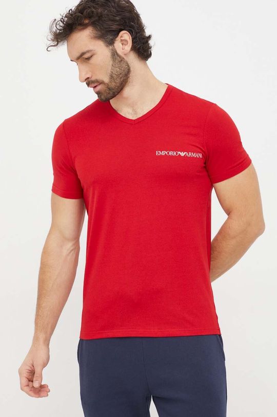 Футболка для отдыха, 2 шт. Emporio Armani Underwear, красный