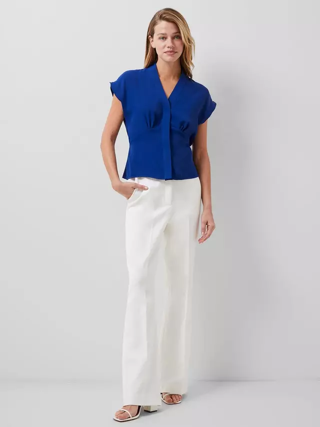 

Блуза French Connection Carmen Crepe, цвет cobalt/blue