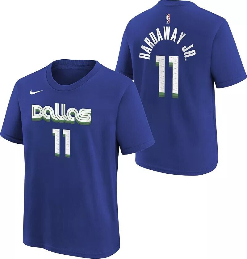 

Синяя хлопковая футболка Nike Youth 2022-23 City Edition Dallas Mavericks Tim Hardaway Jr. #11