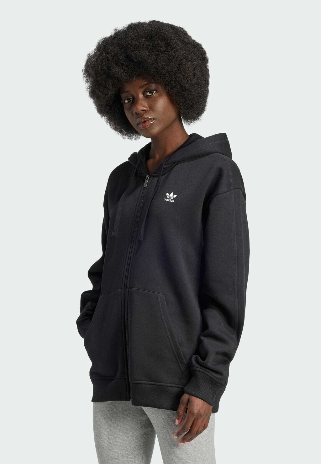 

Толстовка на молнии adidas Originals, черная
