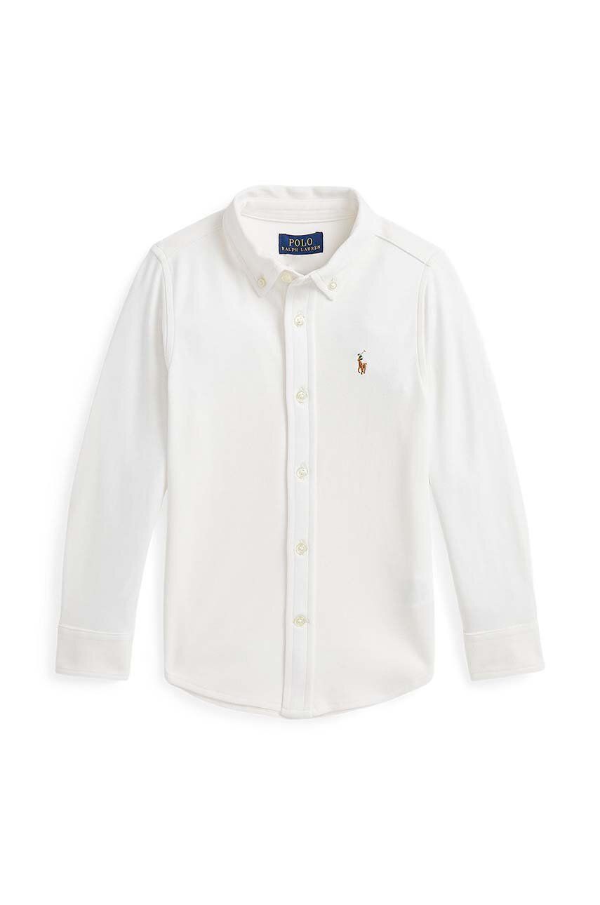 

Детская хлопковая рубашка Polo Ralph Lauren, белый