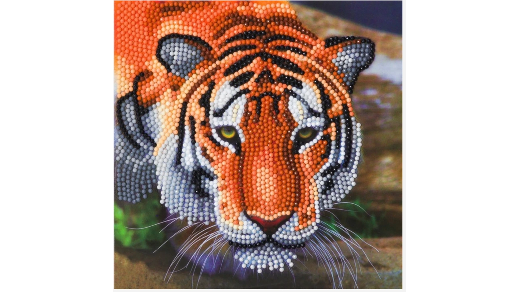 Craft Buddy Набор карточек для рисования алмазами Crystal Art Тигр, 18 x 18 см