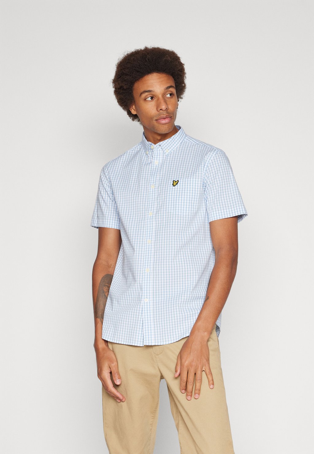 

Рубашка SHORT SLEEVE SLIM FIT GINGHAM SHIRT Lyle & Scott, Светло-синий