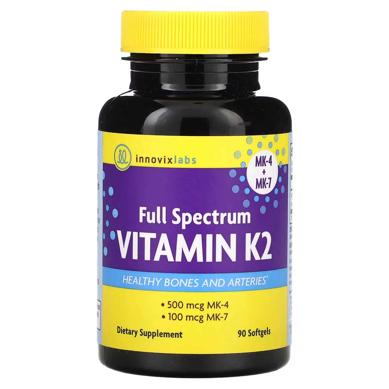 Полный спектр витамина K2 InnovixLabs, 90 мягких таблеток