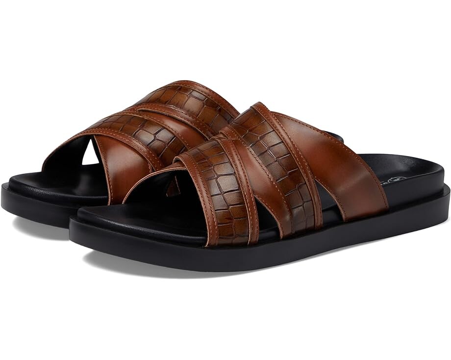 

Сандалии Stacy Adams Mondo Cross Strap Slide Sandal, цвет Cognac