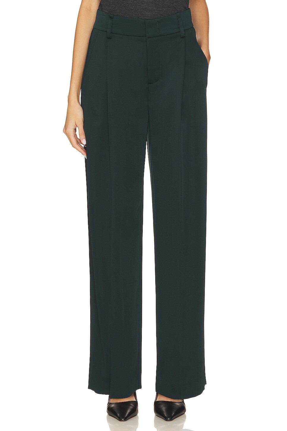 

Брюки Vince Satin Wide Leg, цвет Deep Hunter