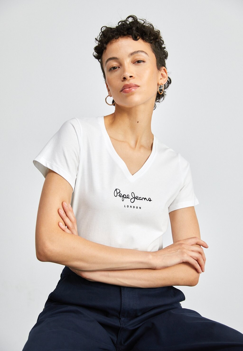 

Футболка с принтом WENDYS Pepe Jeans, белый