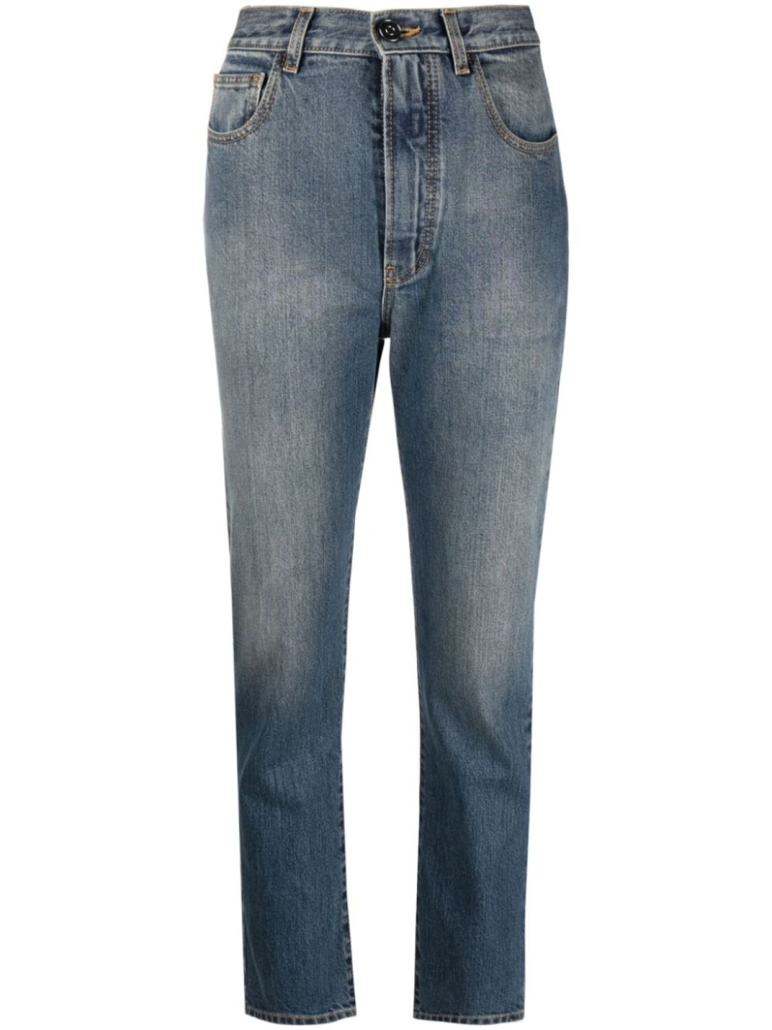 

Alaïa джинсы с эффектом потертости, синий