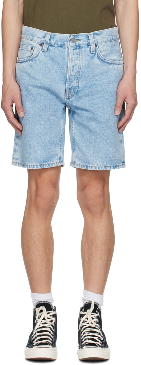 

Синие джинсовые шорты Nudie Jeans Seth