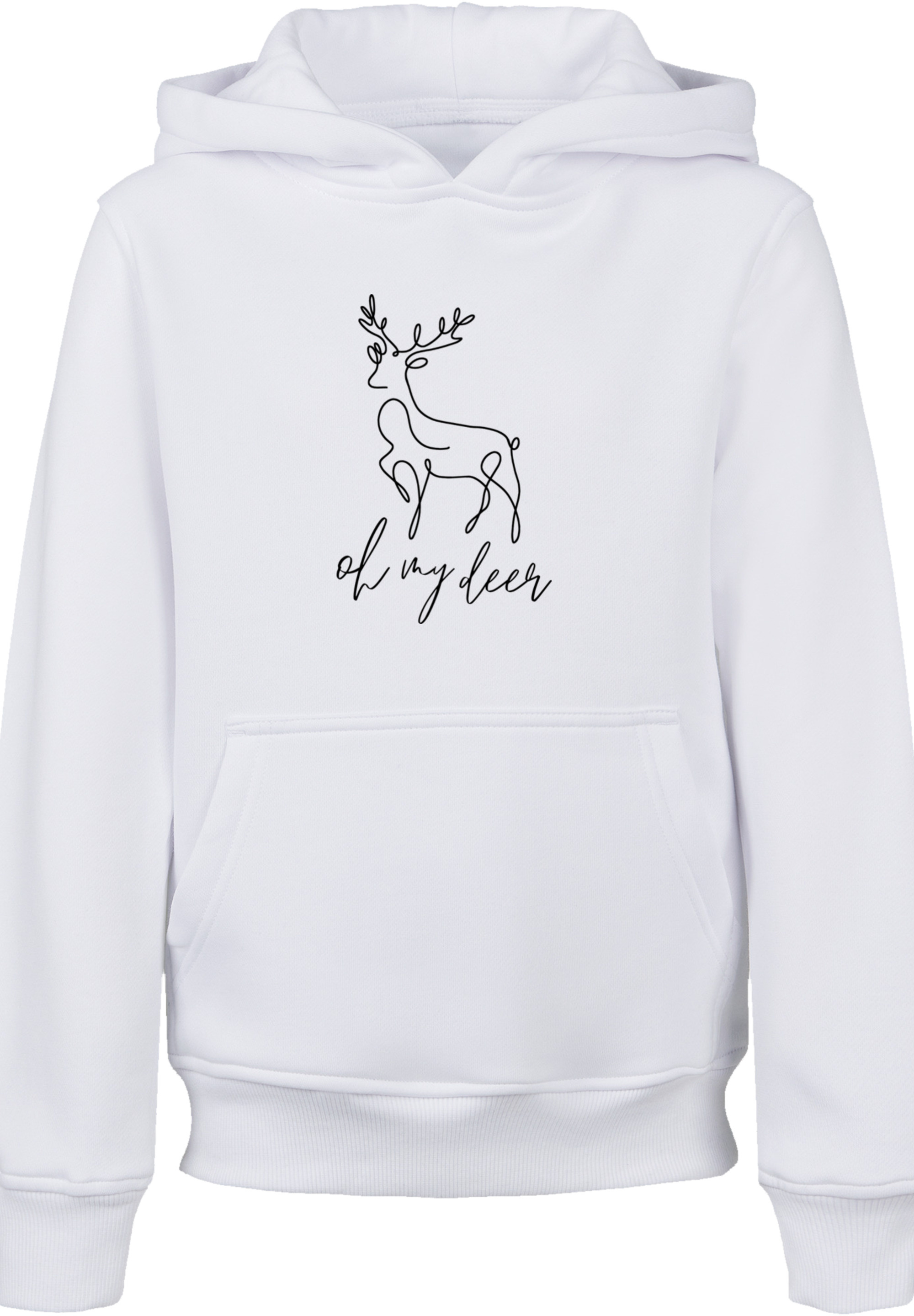 Пуловер F4NT4STIC Hoodie Winter Christmas Deer, белый