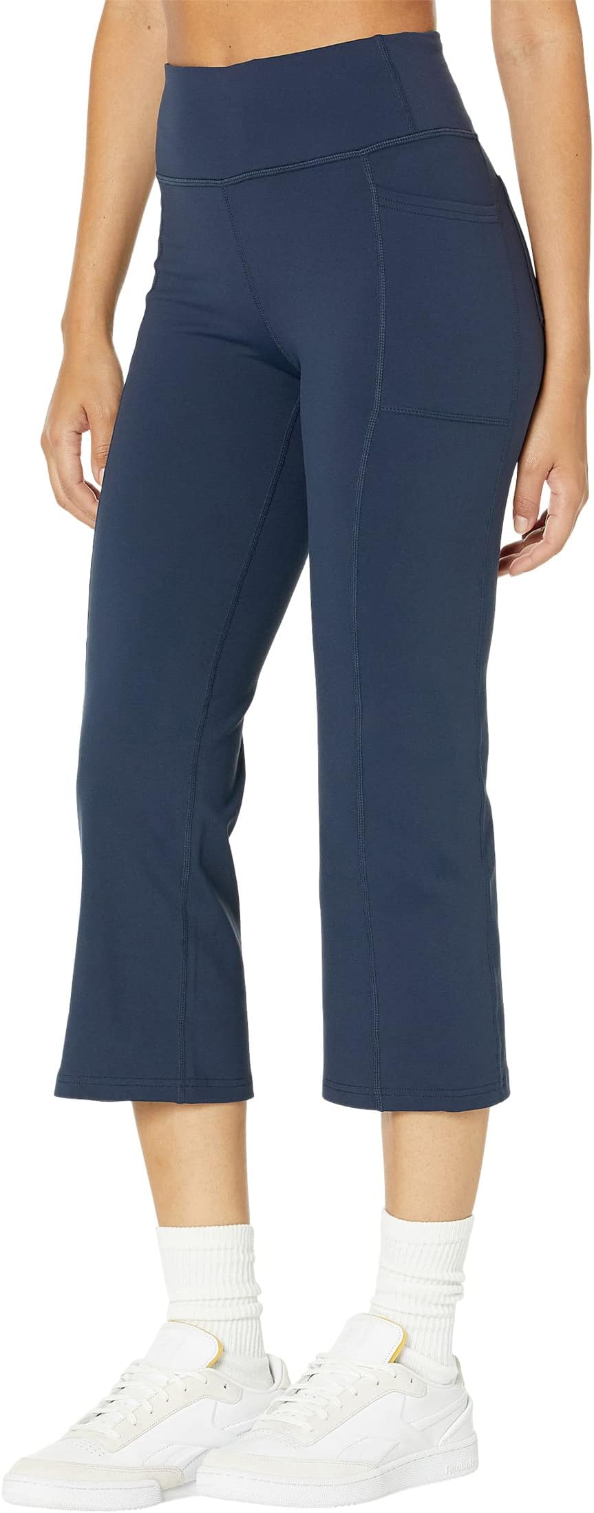 Укороченные брюки GO WALK с высокой талией SKECHERS, цвет Blue Iris цена и фото