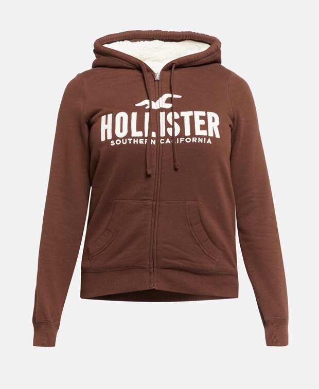 

Толстовка с капюшоном Hollister, темно коричневый