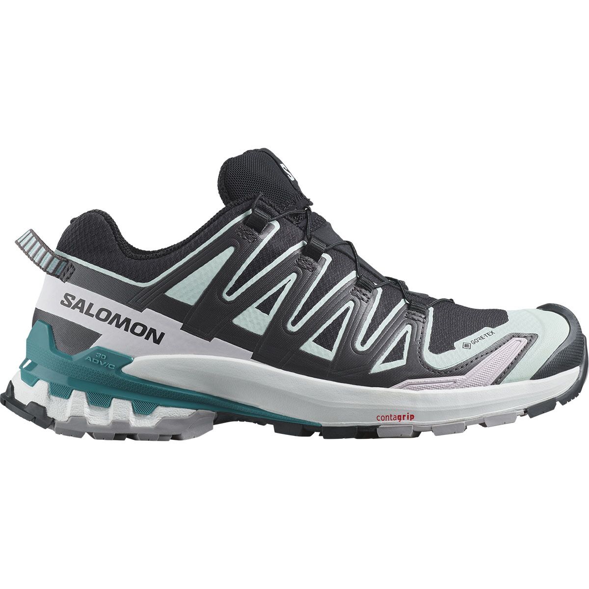 Кроссовки для бега по пересеченной местности xa pro 3d v9 gore-tex Salomon, цвет black/bleached aqua/harbor blue