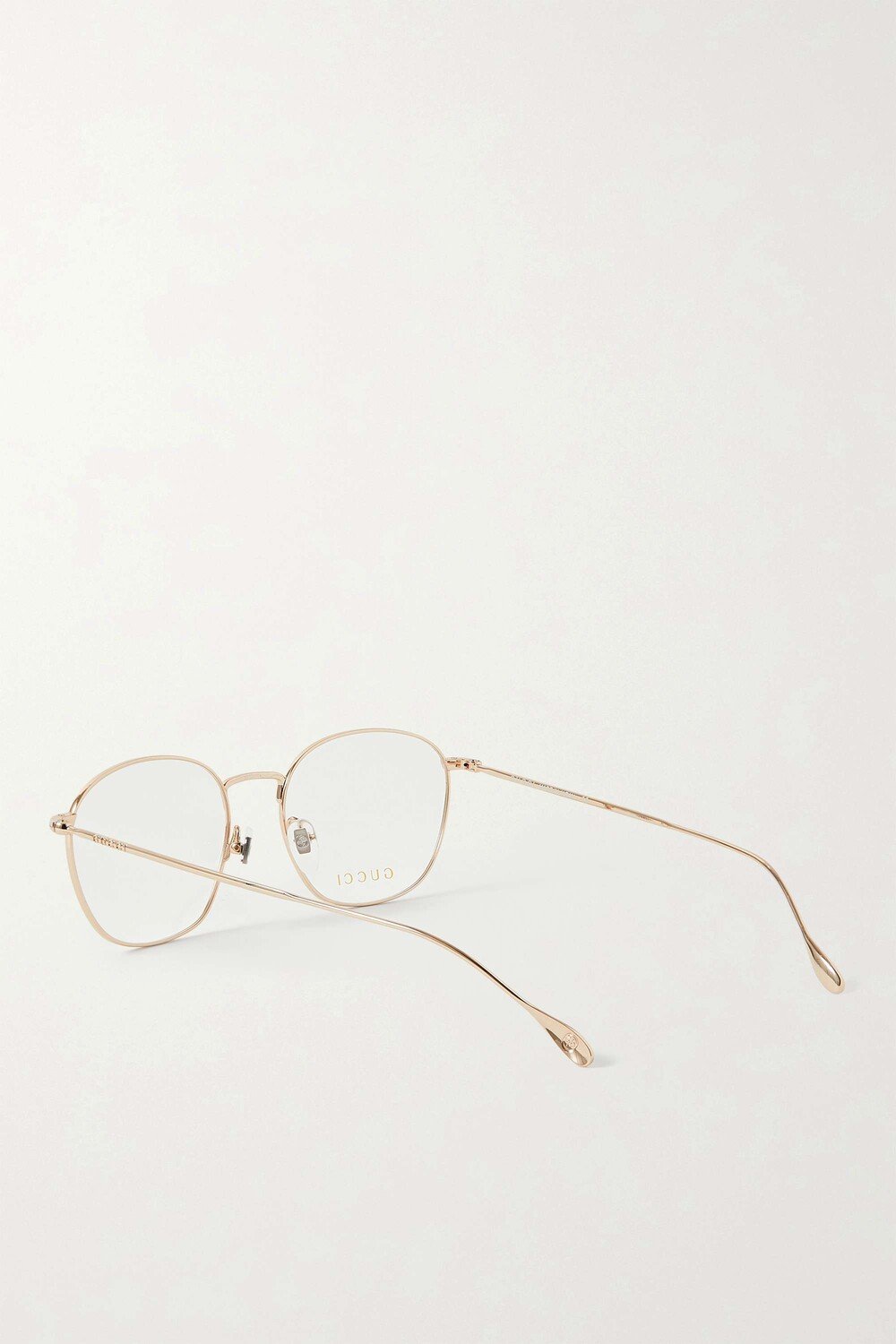 

GUCCI EYEWEAR Золотистые оптические очки в круглой оправе, золото