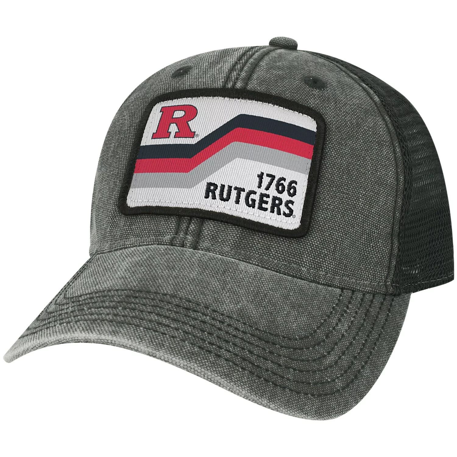 

Мужская черная кепка Rutgers Scarlet Knights Sun & Bars Dashboard Trucker Snapback