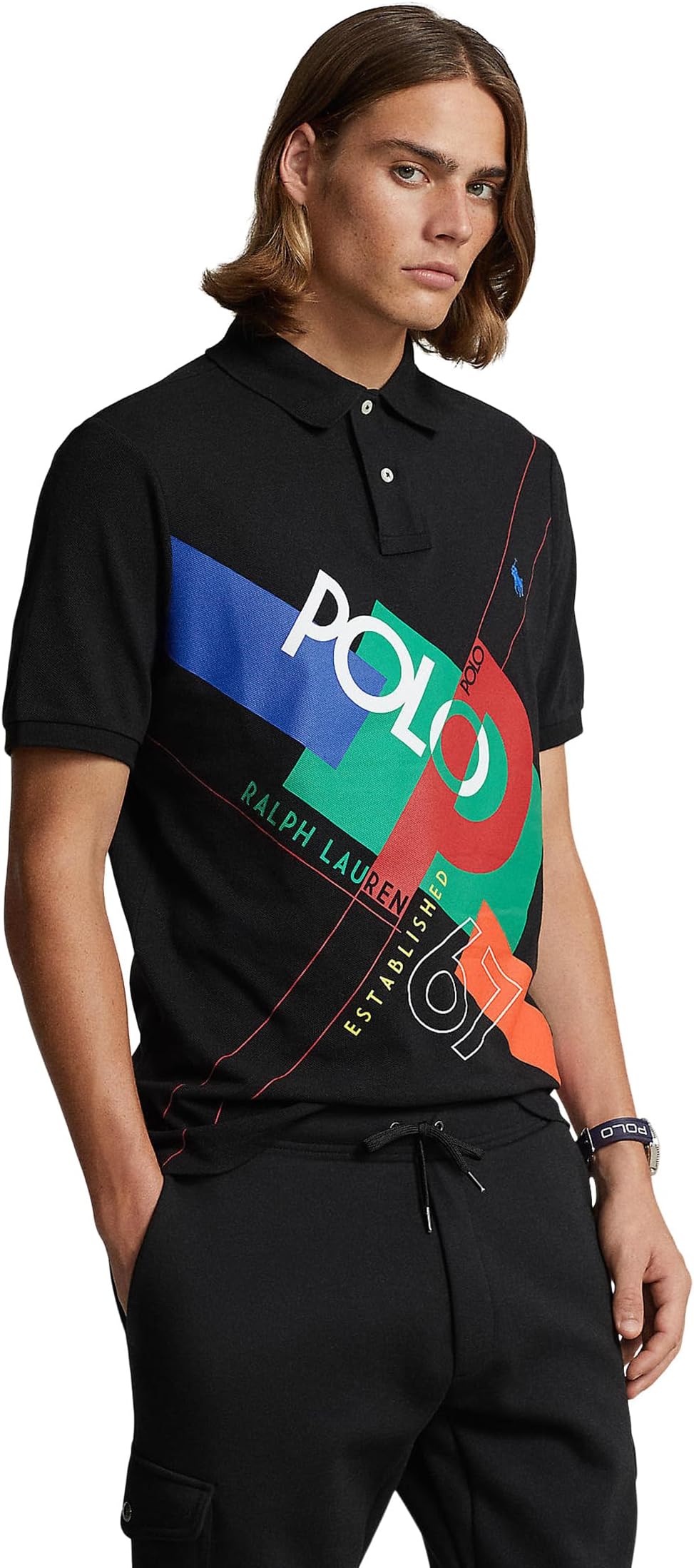 

Рубашка-поло Classic Fit Logo Mesh Polo Short Sleeve Shirt Polo Ralph Lauren, цвет Polo Black