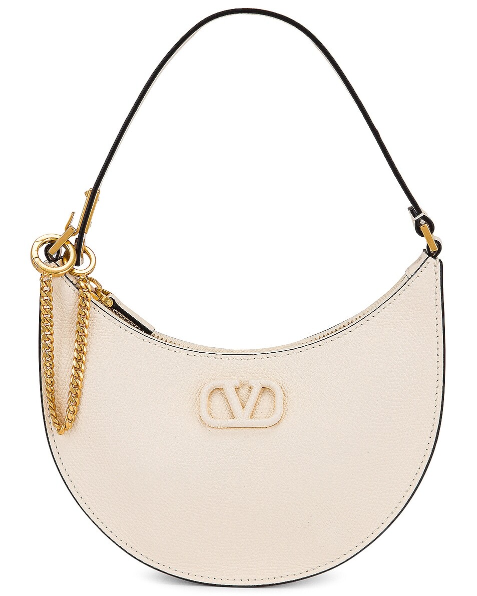 

Сумка мини Valentino Garavani Mini V Logo Hobo, цвет Light Ivory