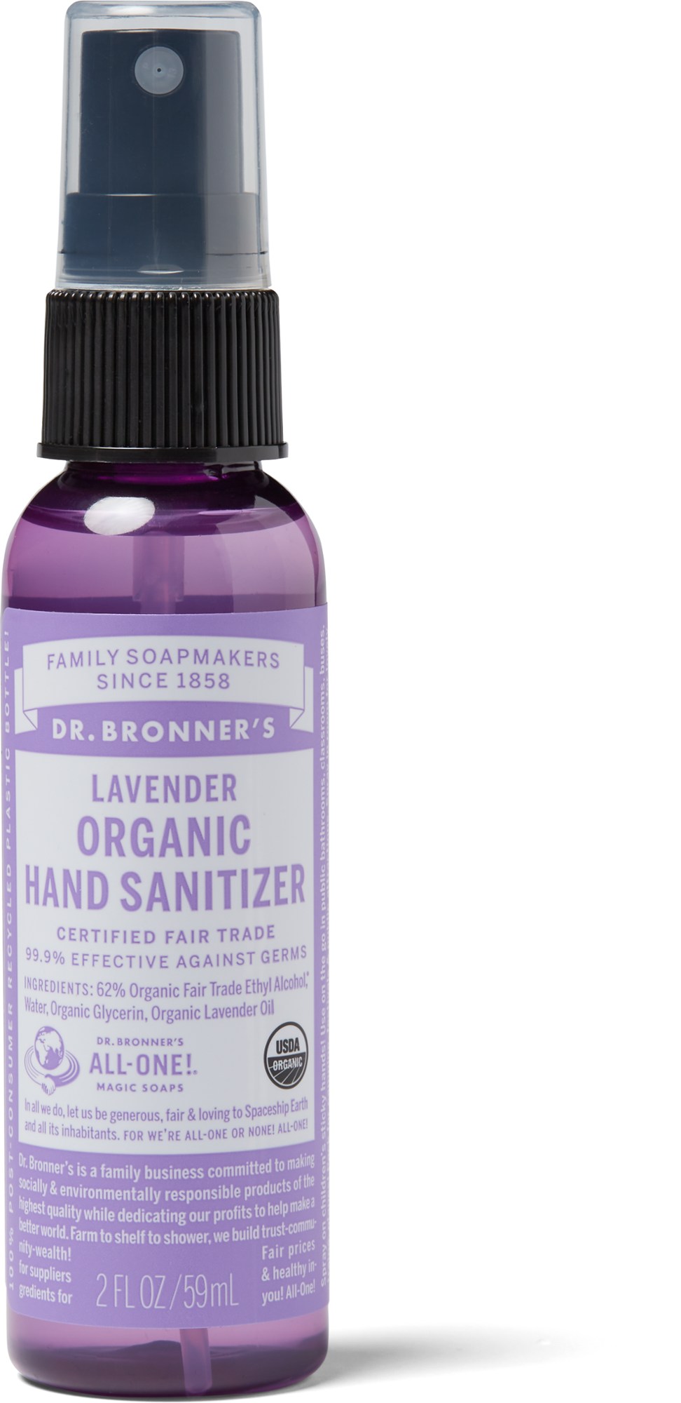 Органическое дезинфицирующее средство для рук Dr. Bronner's органическое жидкое мыло 4 унций dr bronner s фиолетовый