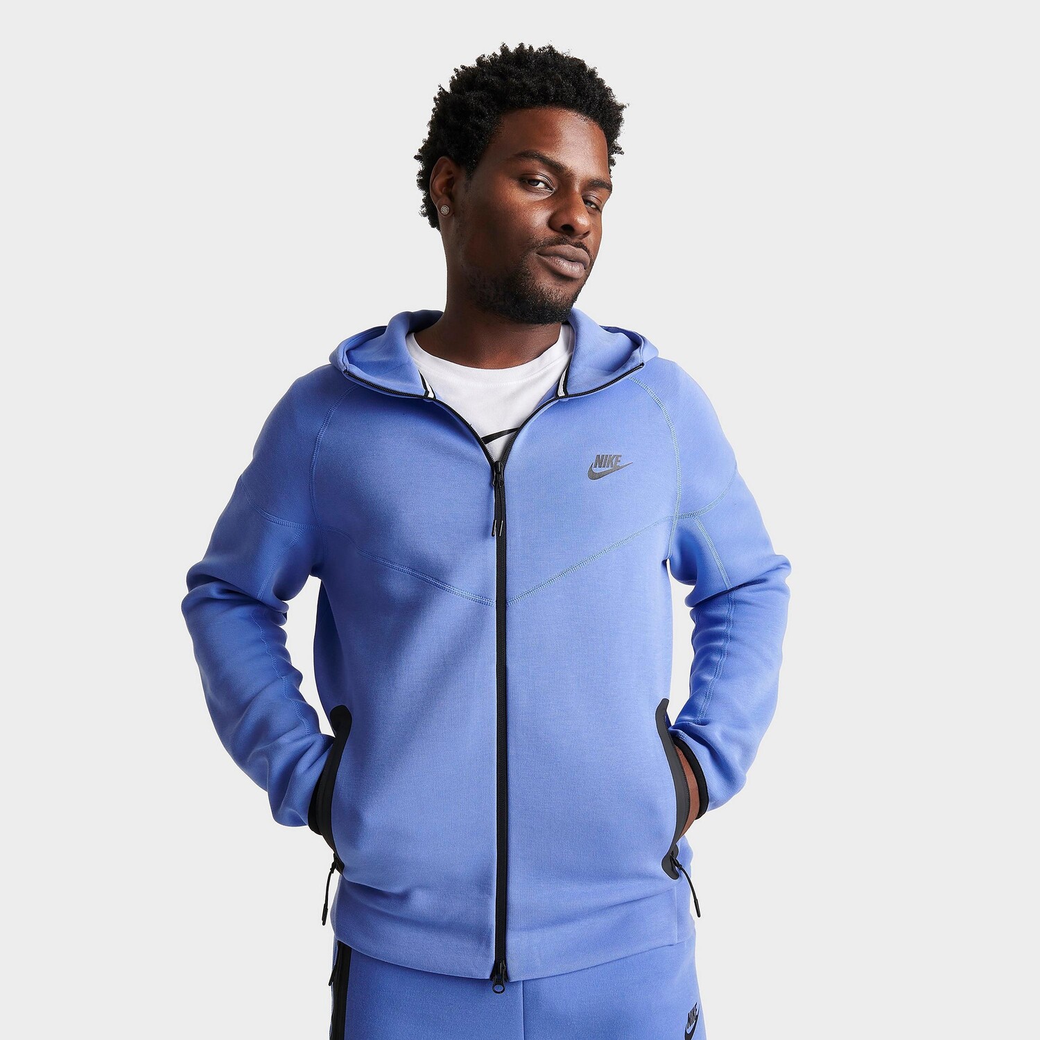 

Мужская худи с молнией во всю длину Nike Tech Fleece Windrunner, синий