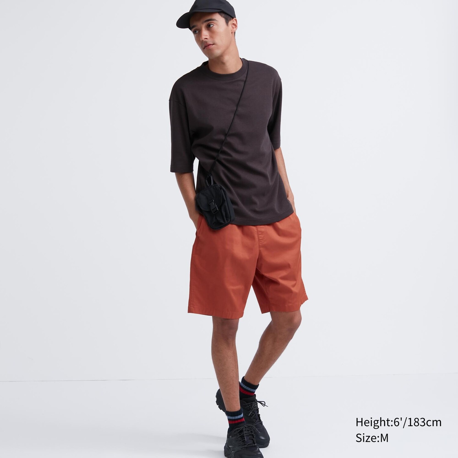 

Легкие эластичные шорты DRY Uniqlo, темно-оранжевый