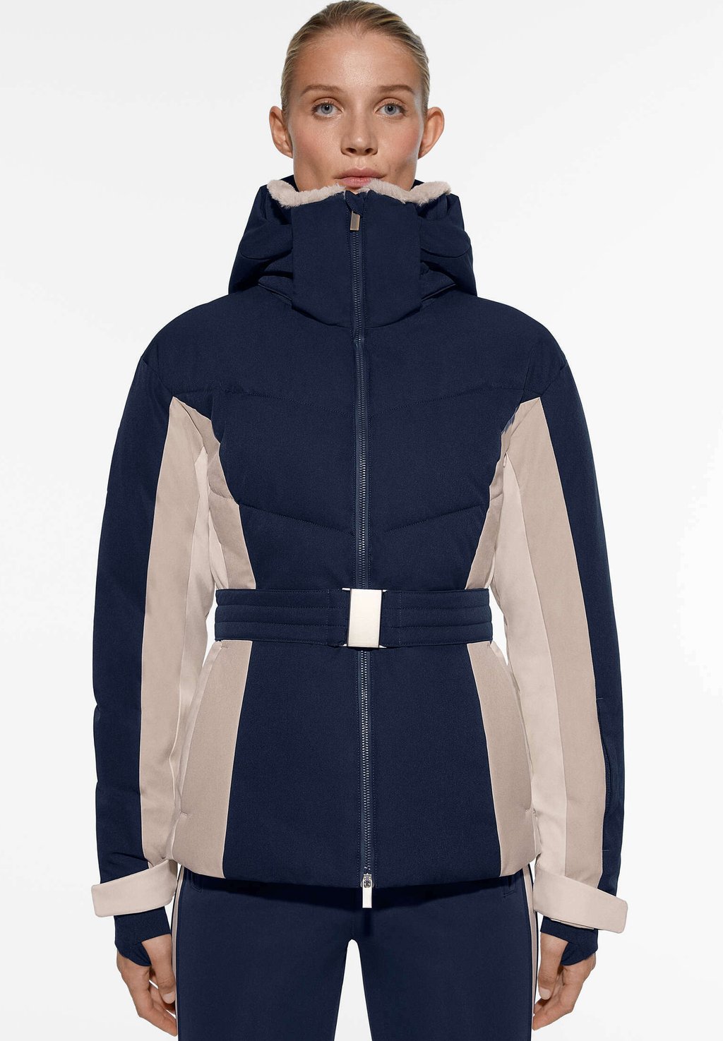 Куртка для сноуборда PRIMALOFT 5K BLOCKS FITTED OYSHO, цвет blue куртка oysho primaloft ski padded белый