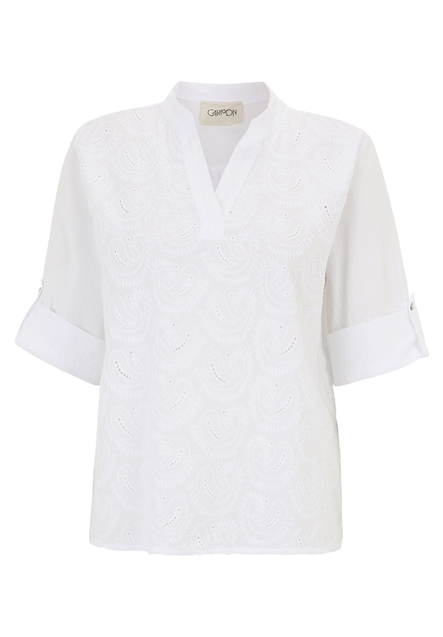 Блуза CARTOON Casual mit Stickerei, белый