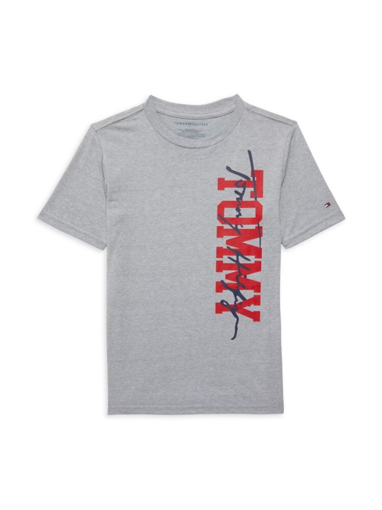 

Футболка с логотипом и принтом для мальчиков Tommy Hilfiger, цвет Grey Heather