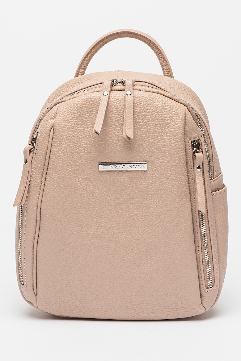 Кожаный рюкзак с логотипом Chiara Canotti, розовый