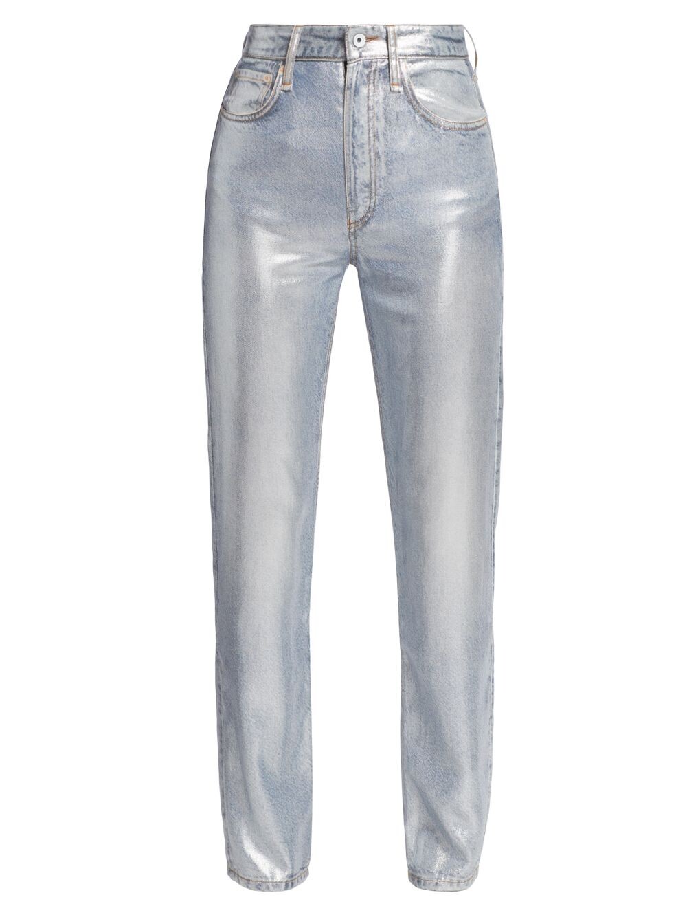 

Прямые джинсы Alex Liquid с высокой посадкой rag & bone, серебряный