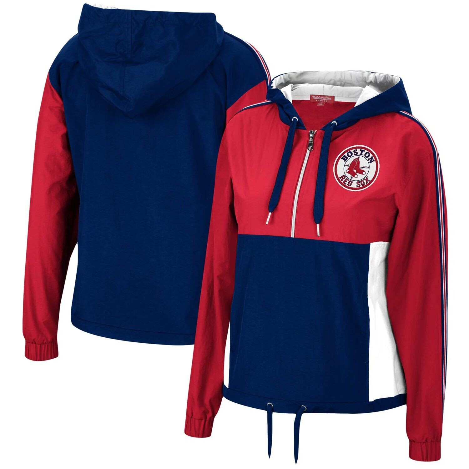 

Женская ветровка с молнией до половины длины Mitchell & Ness Red/темно-синяя Boston Red Sox