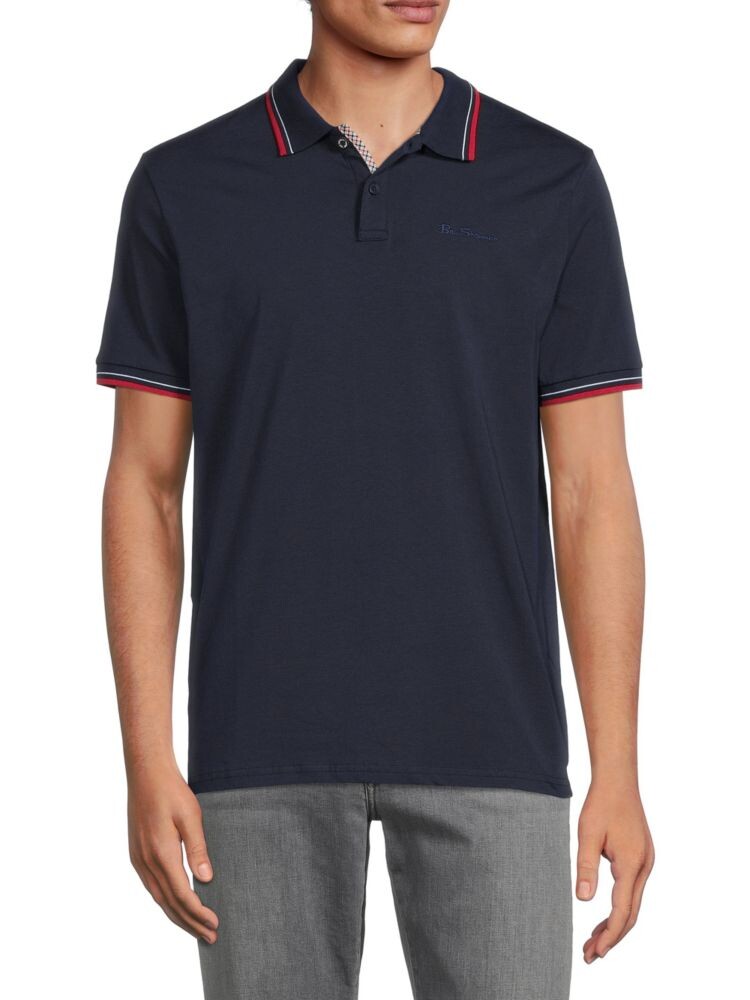 

Поло в полоску с кончиками Ben Sherman, цвет Navy Blaze