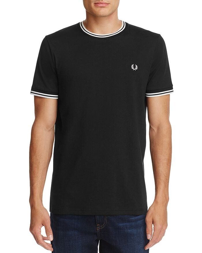 

Футболка с короткими рукавами и двумя наконечниками Fred Perry, Черный