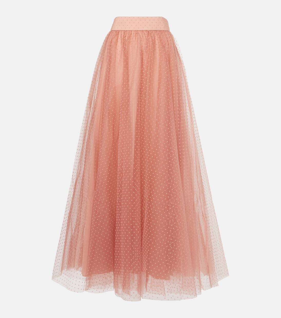 

Юбка макси из тюля Zimmermann, цвет blush