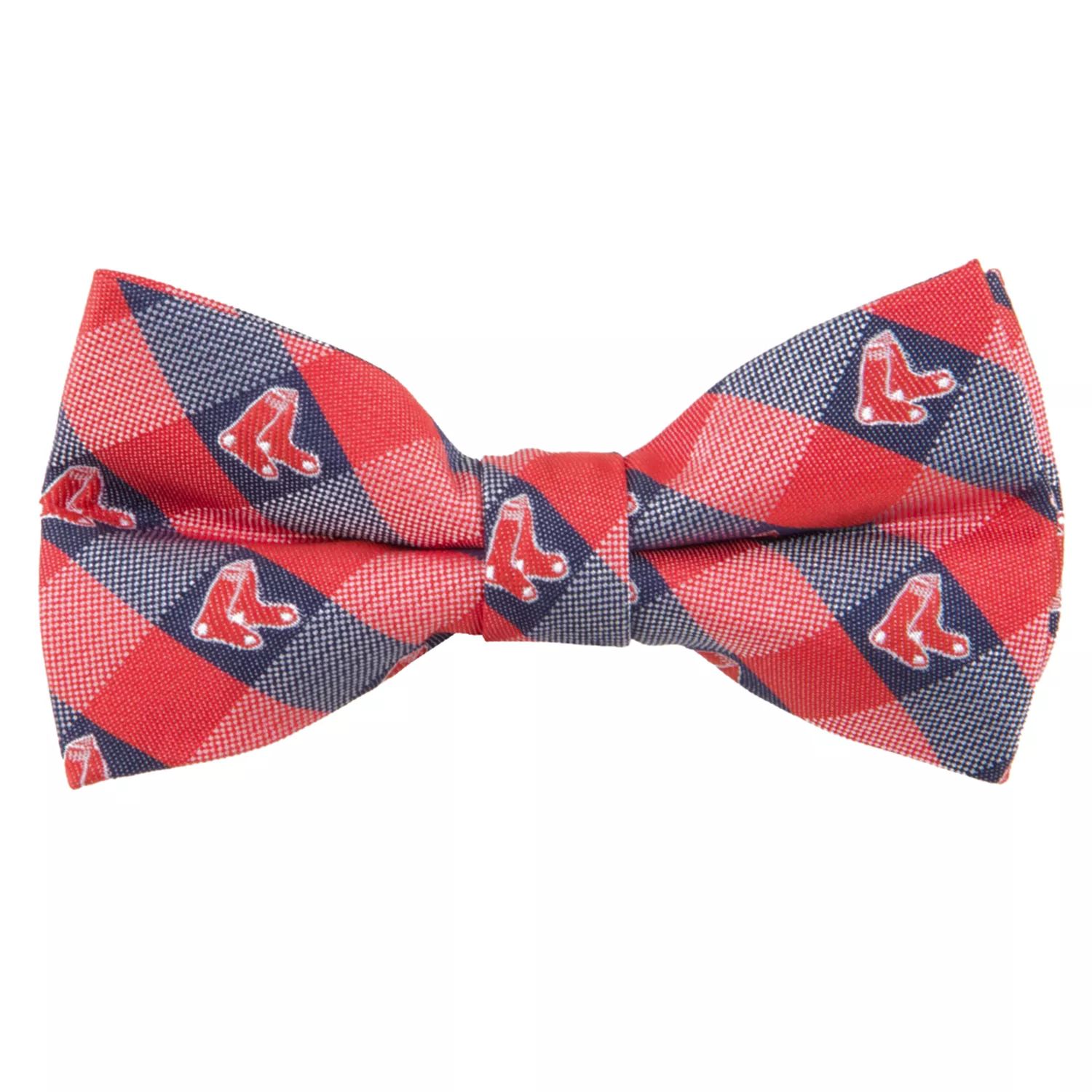 Тканый галстук-бабочка в клетку Boston Red Sox
