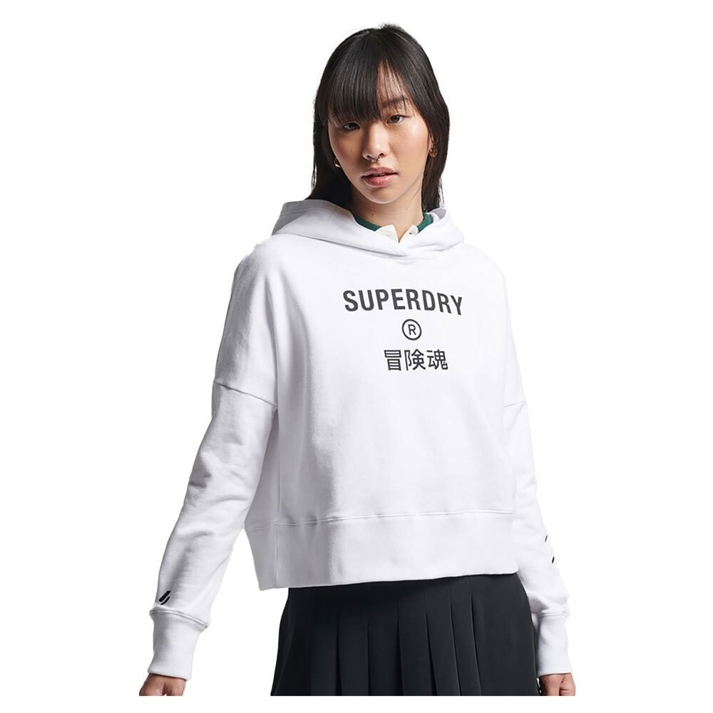 

Худи Superdry Code Core Sport Crop Box, белый