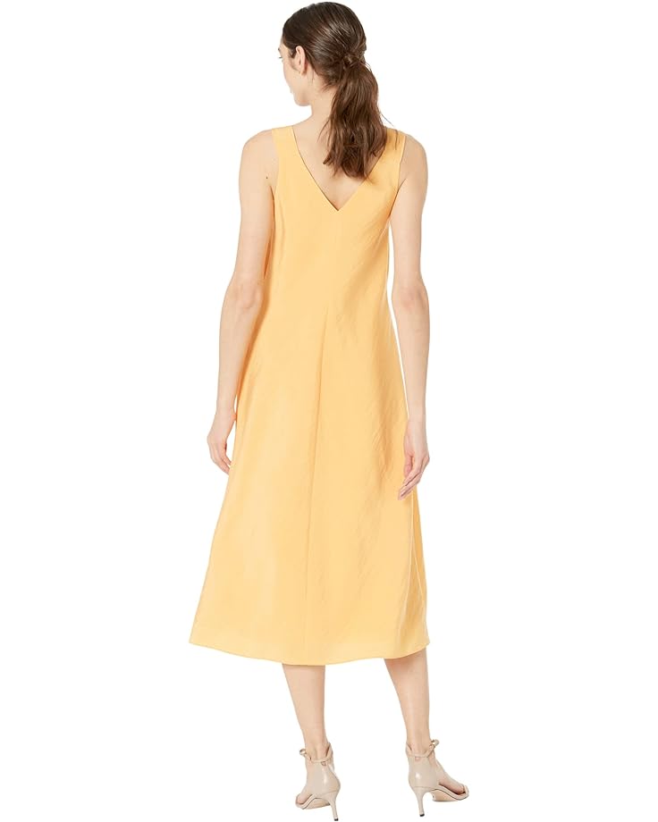 Платье Vince V-Neck Slip Dress, цвет Light Tangelo
