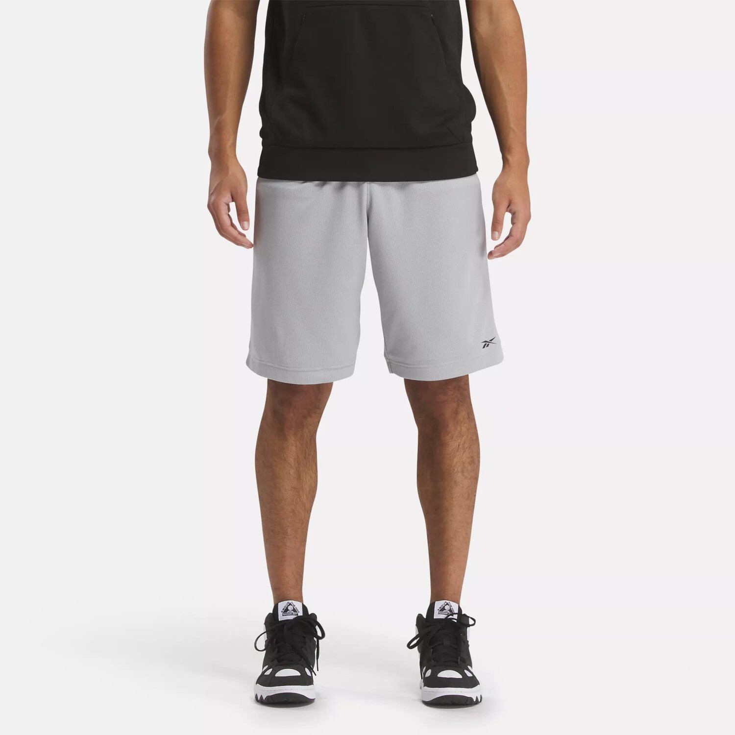 

Баскетбольные сетчатые шорты с открытыми отверстиями Reebok, цвет Pure Grey 3