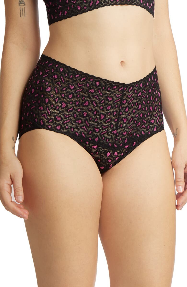 

Кружевное бикини в стиле ретро с леопардовым принтом X-Dye HANKY PANKY, Оранжевый