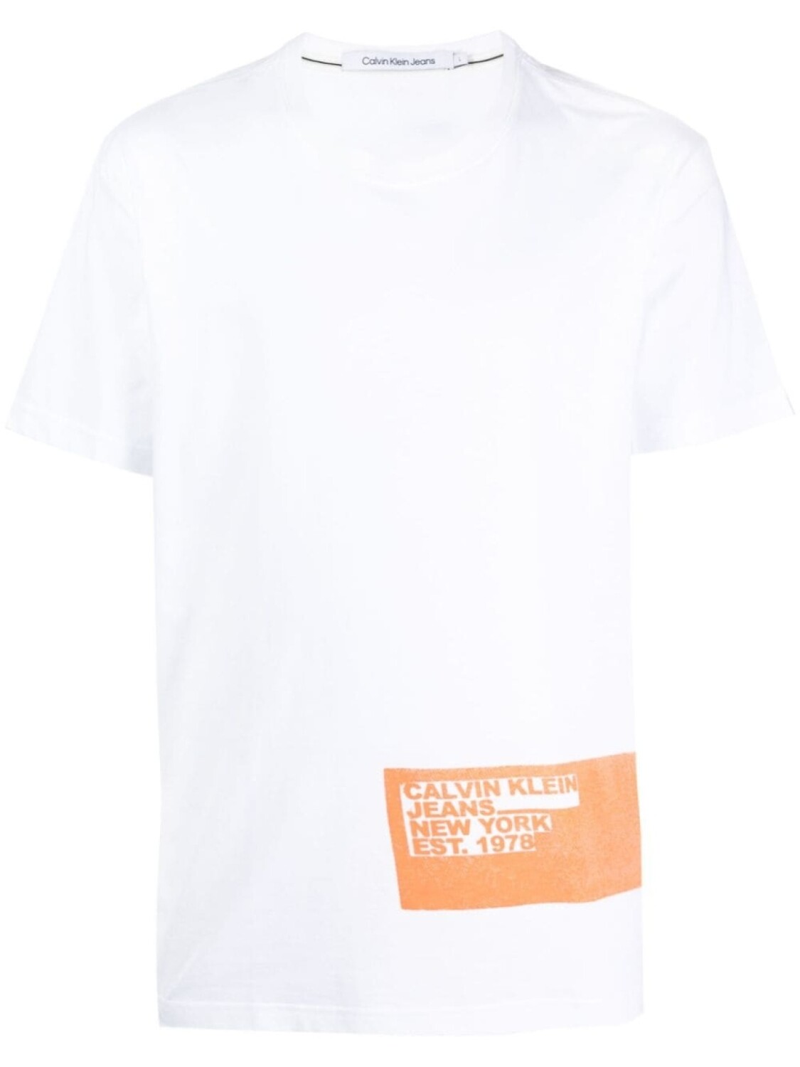 

Calvin Klein футболка Stencil Blocking с логотипом, белый