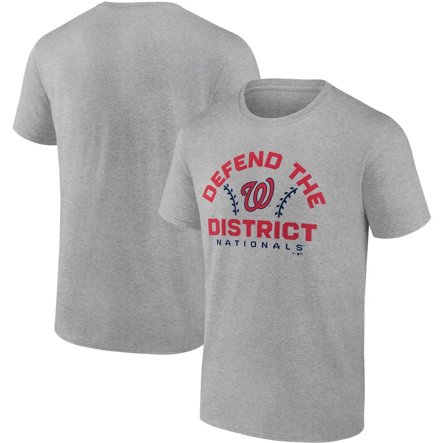 

Мужская серая футболка с логотипом Washington Nationals Iconic Go for Two Fanatics