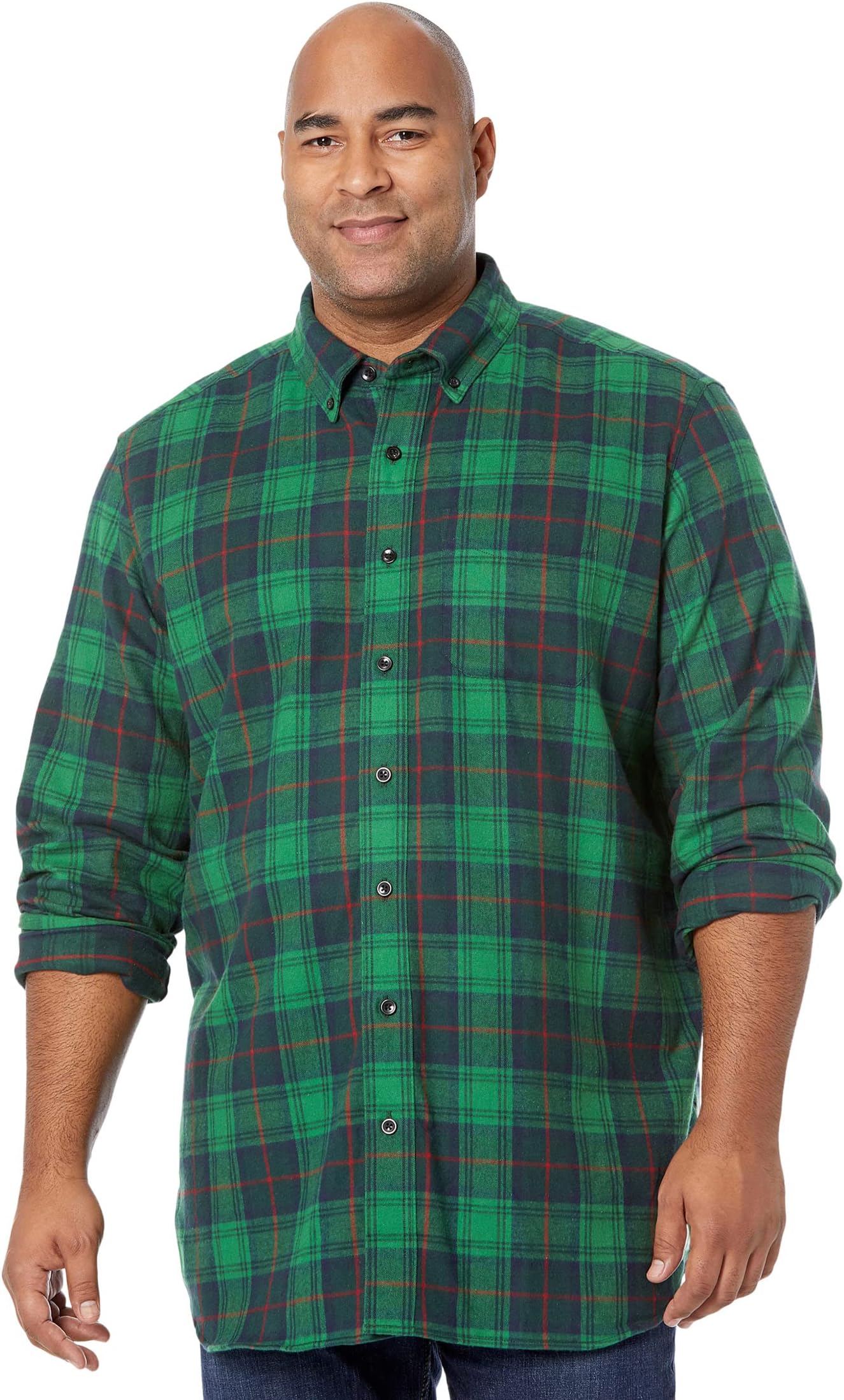 Рубашка традиционного кроя из шотландской фланели в шотландскую клетку – высокий L.L.Bean, цвет Cranston