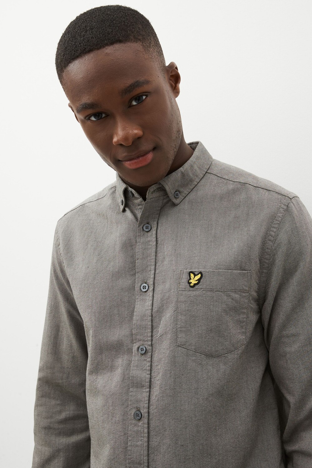 

Оксфордская рубашка Lyle & Scott, серый
