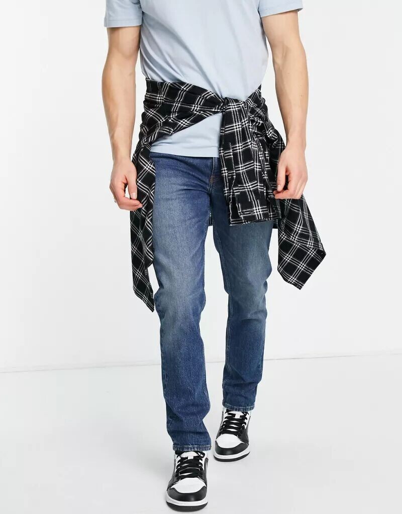 

Темные джинсы узкого кроя ASOS Cone Mill Denim American Classic
