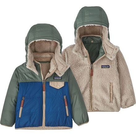 Двусторонняя куртка Tribbles с капюшоном – для младенцев Patagonia, синий цена и фото